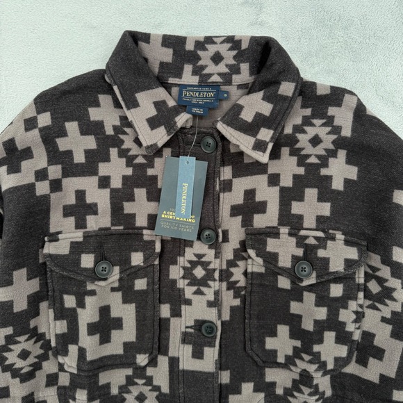 Pendleton Women's Doublesoft Shirt Jacket Charcoal Tossed Size Small NEW - Picture 4 of 16
